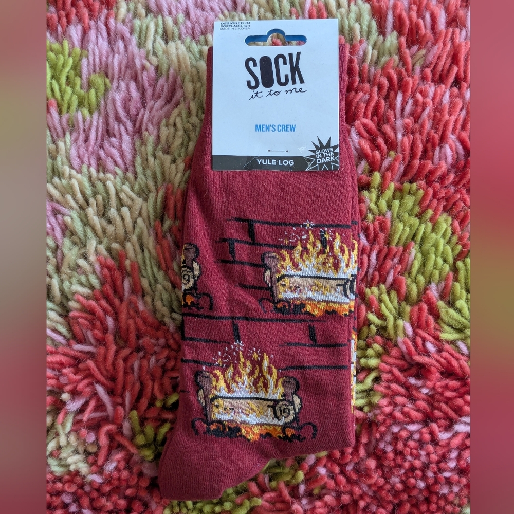 Sock It To Me 'Yule Log' Crew Socks